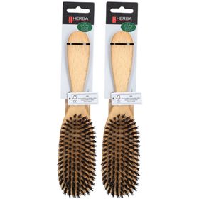 HERBA Brosse à cheveux poils de sanglier ovale hêtre FSC