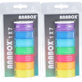 Anabox boîte à médicaments 1x7 couleurs assorties