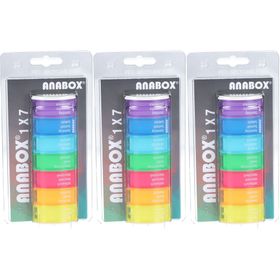 Anabox boîte à médicaments 1x7 couleurs assorties