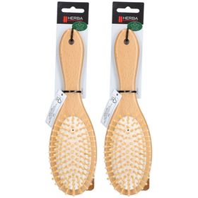 Herba® Ovale beukenhouten haarborstel - met houten borstelharen, FSC-gecertificeerd