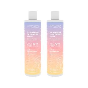 ALPHANOVA® Kids 3 in 1 Biologische Wasgel "Va prendre ta Douche" Aardbei