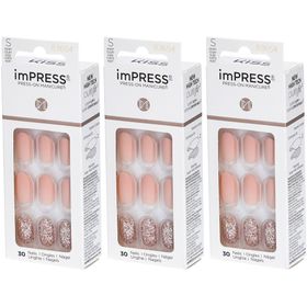KISS ImPress Color Kit Falsche Nägel Gel Prêt-à-porter - Evanesce x3