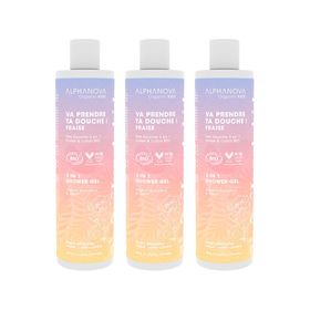 ALPHANOVA® Kids Gel Lavant bio 3 en 1 "Va prendre ta Douche" Fraise