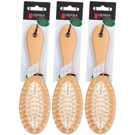 HERBA Haarbürste m Holzstift klein Buchenholz FSC x3