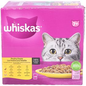 Whiskas 7+ Gevogeltevoedsel - Sélection Volaille en Sauce Chat Senior