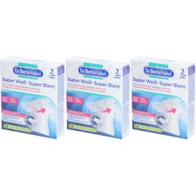 DR BECKMANN Super Weiss - Waschmittel für strahlend weisse Wäsche x3