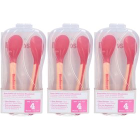 BIMBOSAN Cuillères roses à embout souple