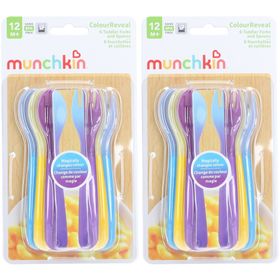 MUNCHKIN® ColourReveal - 6 Fourchettes et cuillères - 12 mois et +