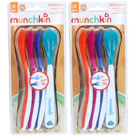 MUNCHKIN® Wit Heet 4 Thermosgevoelige Lepels +4 Maanden