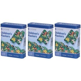 LIVSANE Pansements enfant 19 x 72 mm, motifs jungle