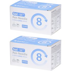 SOL-M Pen Nadel 31G 0.25mmx8mm 100 Stk x2