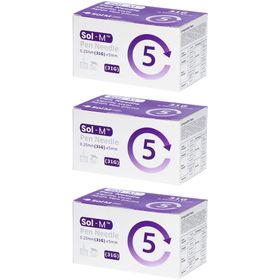 SOL-M Pen Nadel 31G 0.25mmx5mm 100 Stk x3
