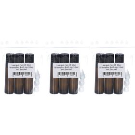 Farfalla® Set Roll-on 3 pcs. Flacons en verre brun 10 ml avec bouchon