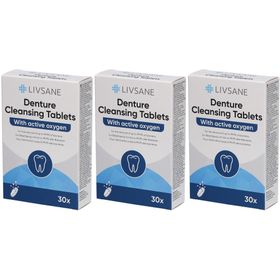 LIVSANE® Comprimés de nettoyage de prothèses dentaires