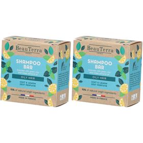 BEAUTERRA Festes Shampoo fettiges Haar 75 g x2