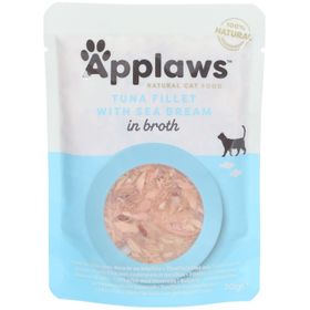 APPLAWS Natvoer voor katten met tonijn en zeebrasem