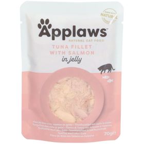 APPLAWS Natvoer voor katten Tonijnfilet met zalm in gelei