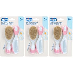 Chicco Borstel en Kam Roze 0m +