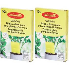 Aeroxon Piège Collant Jaune pour Plantes d’Intérieur