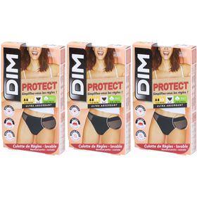 DIM Wasbaar menstruatieslipje van biologisch katoen - Slip Lace Zwart 36-38 - Gemiddelde menstruatie