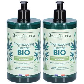 BeauTerra Shampoing Certifié Bio - Chanvre et Aloe Vera