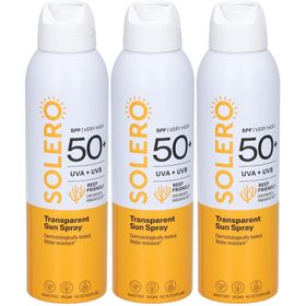 SOLERO Feuchtigkeitsspendendes Sonnenspray SPF50+ x3
