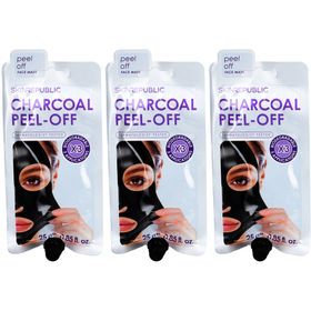 SKIN REPUBLIC Charcoal Peel-Off Face Mask 25 ml x3