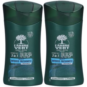L'ARBRE VERT Intense frisheid ecologische douchecrème & shampoo voor mannen