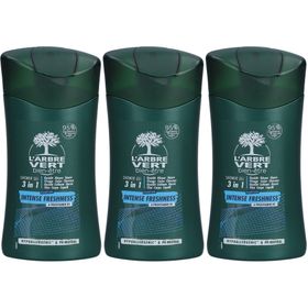 L'ARBRE VERT Crème de douche & shampooing écologique Intense fraîcheur pour homme