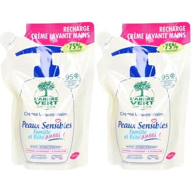 L'ARBRE VERT Savon écologique pour les mains Peau sensible Recharge