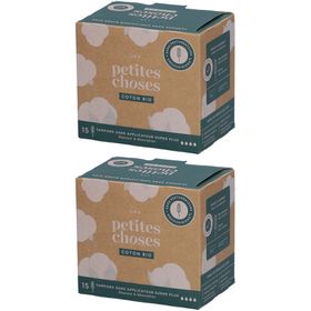 LES PETITES CHOSES tampons van biologisch katoen zonder inbrenghuls Super Plus