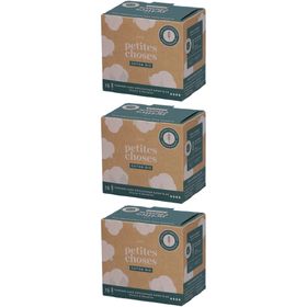 LES PETITES CHOSES Tampons en coton bio sans applicateur Super Plus