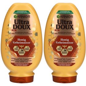 GARNIER Ultra Doux Reparierende 3-Honig-Spülung für geschädigtes Haar x2