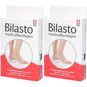 BILASTO Bandage pour la cheville avec talon ouvert Beige M