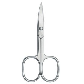 Erbe Solingen Ciseaux à ongles, courbés, lisses, nickelés - Lame en forme de manchon, micro-denture