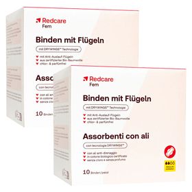 Redcare Fem Serviettes Hygiéniques avec Ailettes