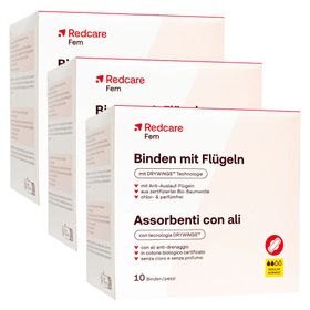Redcare Fem Serviettes Hygiéniques avec Ailettes