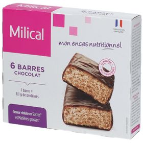 Milical Chocoladerepen met hoog proteïnegehalte