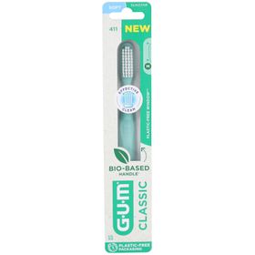 Gum Classic, Brosse à Dents, 4 Rangs, Manche Thermocoudable Avec Stimulateur Gingival, (re