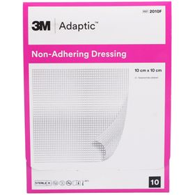 3M Adaptic™ Niet-adherent, rehydraterend, hypoallergeen, steriel vetverband, 10 cm x 10 cm