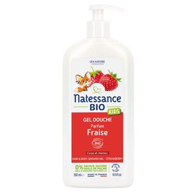 Natessance Kids Biologische Douchegel Vanille Aardbei Sulfaatvrij