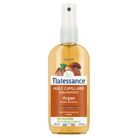 Natessance Huile Sublimatrice Sans Rinçage à l’Argan pour Cheveux
