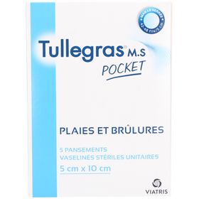 T​ulle Gras MS Pocket, Pansement gras protecteur, vaseliné, stérile