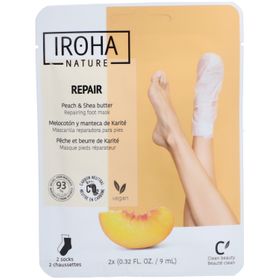 Iroha Nature Herstellend Voetmasker met Perzik en Sheaboter