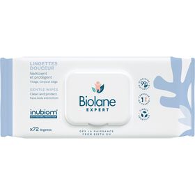 Biolane Expert Zachte Doekjes - Reinigen & Beschermen - Gevoelige huid - 72 doekjes