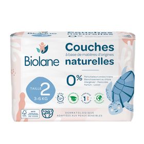 Biolane - Natural Luiers Maat 2 - Ultra-Absorberend - Geen Lekkage - 28 Stuks