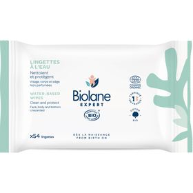 Biolane Expert - Organic Water Wipes - Gevoelige huid - 54 doekjes