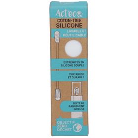 Act'eco Coton-Tige Réutilisable Silicone Blanc