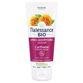 Natessance Biologische Saffloer en Plantaardige Keratine Kleur Conditioner