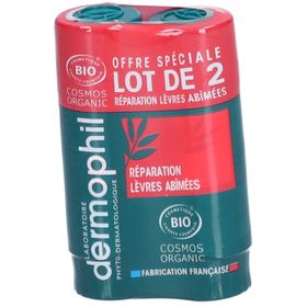 Dermophil Indien Herstelling Gebarsten Lippen Bio Stick Set van 2